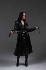 Croc Effect Trench Coat - Image 5