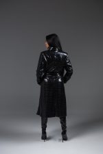 Croc Effect Trench Coat - Image 3