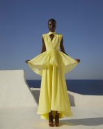 Layered High – Neck Maxi Dress