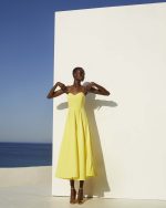 Strapless Sculptural Midi Dress - Image 2
