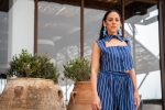 Cropped Striped Top with Collar - Image 2