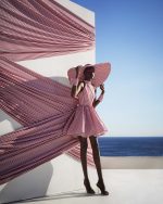 Cross – Back Striped Statement Dress